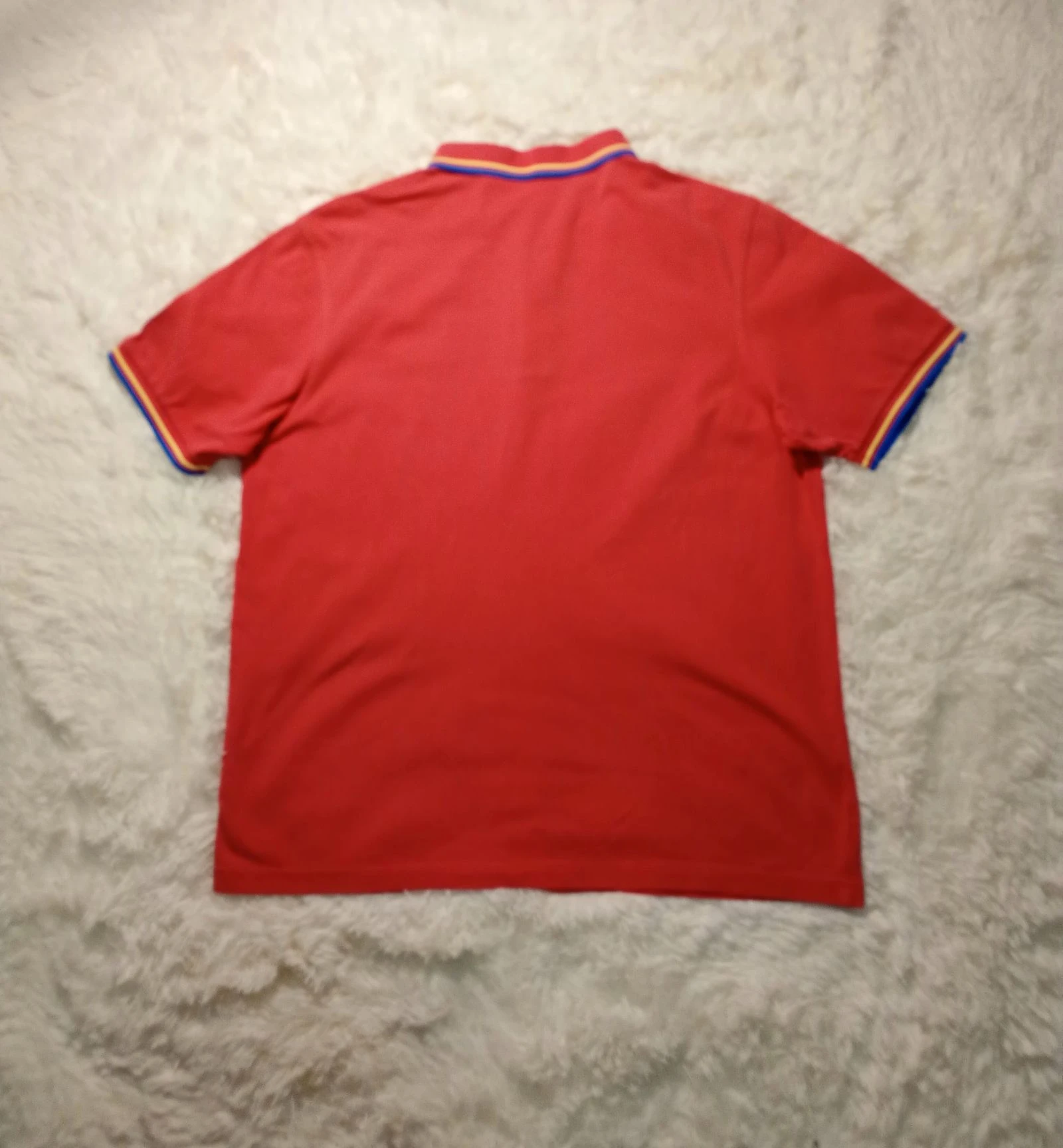 Fred Perry Camisa Polo Vermelha com Detalhes Duplos Tamanho GG – photo 2